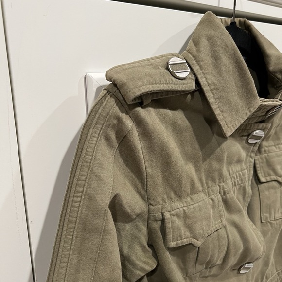 Gwen Stefani Lamb Army Green Military Style Jacket Size 2 Cotton Wool Y2K - Picture 3 of 12
